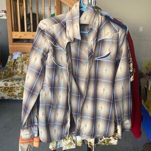 Vintage western pearl snap